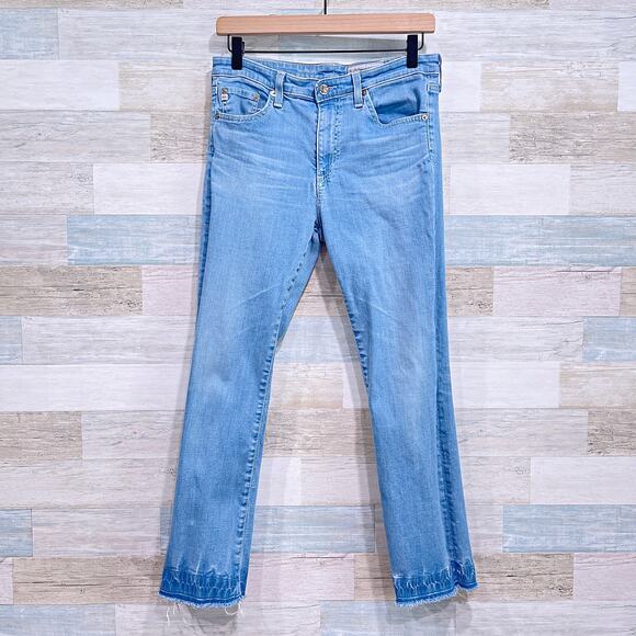 AG ADRIANO GOLDSCHMIED Jodi Crop Jeans High Rise Slim Crop Raw Hem Womens 29 - Picture 2 of 9